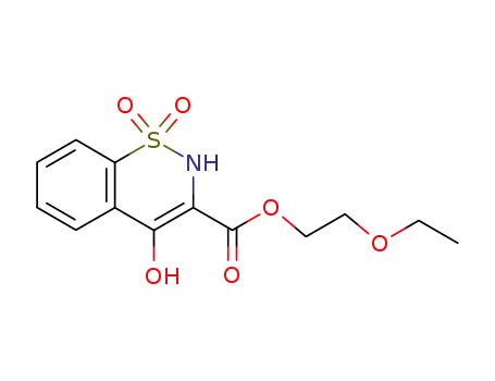 Molecular Structure of 107124-71-0 (4-Hydroxy-1,1-dioxo-1,2-dihydro-1λ<sup>6</sup>-benzo[e][1,2]thiazine-3-carboxylic acid 2-ethoxy-ethyl ester)