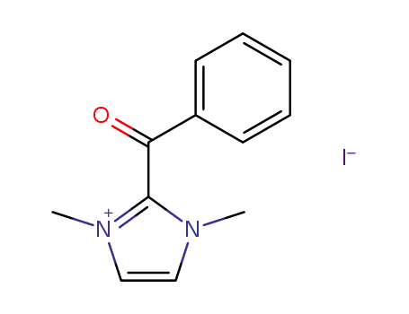 Molecular Structure of 99802-96-7 (2-benzoyl-1,3-dimethyl-1H-imidazol-3-ium iodide)