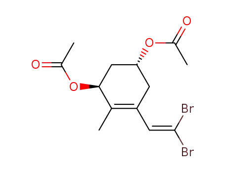 Acetic acid (1S,5R)-5-acetoxy-3-(2,2-dibromo-vinyl)-2-methyl-cyclohex-2-enyl ester