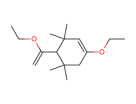 Molecular Structure of 36306-86-2 (1-ethoxy-4-(1-ethoxyvinyl)-3,3,5,5-tetramethylcyclohexene)