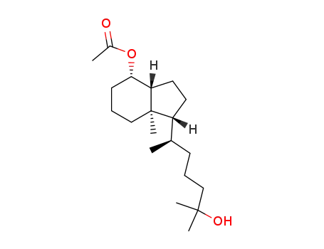 Molecular Structure of 70550-66-2 (<1R-<1β(R*),3aα,4β,7aβ>>-Octahydro-4-acetoxy-α,α,ε,7a-tetramethyl-1H-indene-1-pentanol)