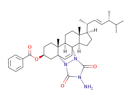 Molecular Structure of 104729-32-0 (benzoyloxy-3β (amino-4' urazolo-1',2')-5α,8α ergostadiene-6,22)