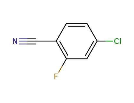 Molecular Structure of 57381-51-8 (4-Chloro-2-fluorobenzonitrile)
