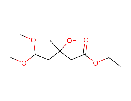 Molecular Structure of 28891-35-2 (Ethyl 3-hydroxy-5,5-dimethoxy-3-methylpentanoate)
