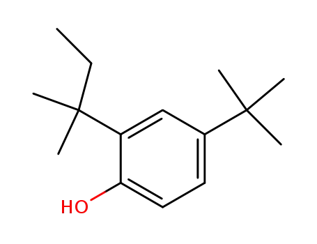 Molecular Structure of 122269-05-0 (4-<i>tert</i>-butyl-2-(1,1-dimethyl-propyl)-phenol)