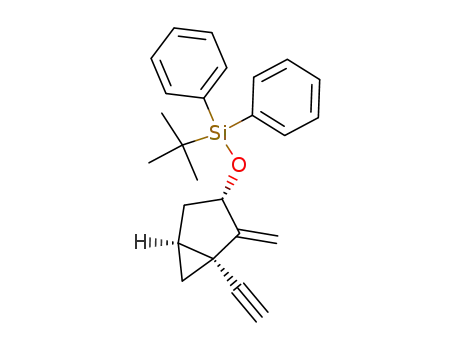 Molecular Structure of 135041-03-1 (<S-(1α,3α,5α)>-(1,1-dimethylethyl)<(1-ethynyl-2-methylenebicyclo<3.1.0>hexan-3-yl)oxy>diphenylsilane)