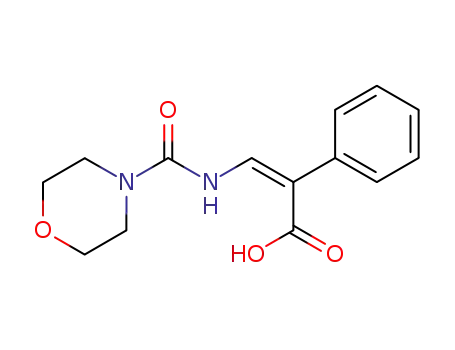 Molecular Structure of 108471-96-1 ((Z)-3-[(Morpholine-4-carbonyl)-amino]-2-phenyl-acrylic acid)