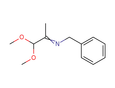 Molecular Structure of 64053-76-5 (Benzenemethanamine, N-(2,2-dimethoxy-1-methylethylidene)-)