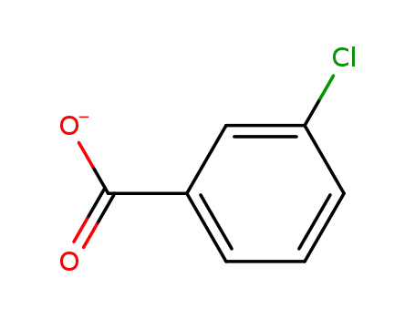 Molecular Structure of 16887-60-8 (Benzoic acid,3-chloro-, ion(1-))