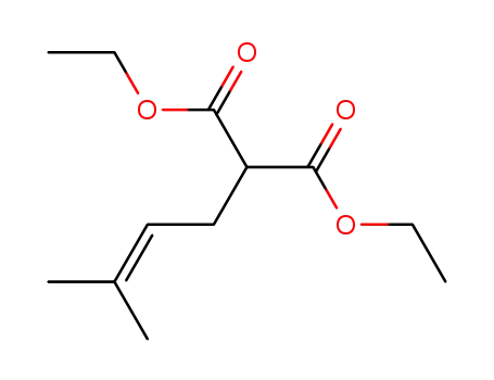 Molecular Structure of 22539-80-6 (diethyl (3-methylbut-2-enyl)malonate)