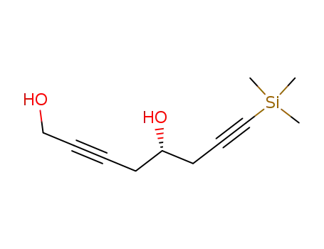 Molecular Structure of 502495-27-4 (2,7-Octadiyne-1,5-diol, 8-(trimethylsilyl)-, (5S)-)