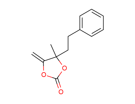 1,3-Dioxolan-2-one, 4-methyl-5-methylene-4-(2-phenylethyl)-