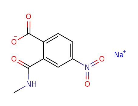 Molecular Structure of 72709-48-9 (Sodium; 2-methylcarbamoyl-4-nitro-benzoate)