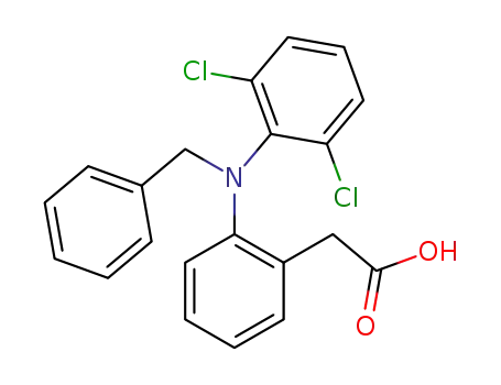 Molecular Structure of 70690-44-7 (2-[(2,6-dichlorophenyl)-N-benzylamino]-phenylacetic acid)