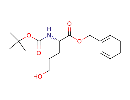 Molecular Structure of 91229-97-9 ((S)-2-[N-(tert-butoxycarbonyl)amino]-5-hydroxypentanoic acid benzyl ester)