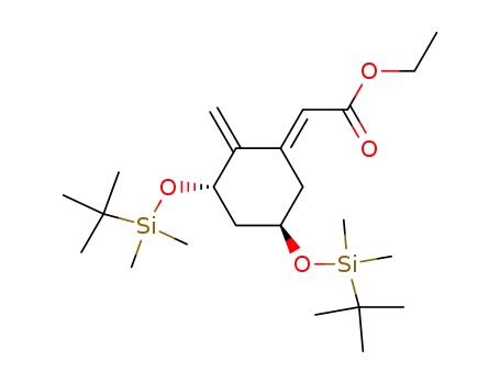 <3S-(1E,3α,5β)>-<3,5-bis<<(1,1-dimethylethyl)dimethylsilyl>oxy>-2-methylenecyclohexylidene>acetic acid ethyl ester