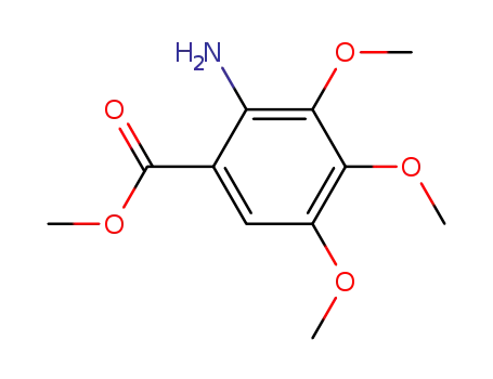 Molecular Structure of 5035-82-5 (Methyl 2-amino-3,4,5-trimethoxybenzoate)