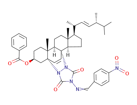 Molecular Structure of 87530-78-7 (benzoyloxy-3β (p-nitrobenzalamino-4' urazolo-1',2')-5α,8α ergostadiene-6,22)