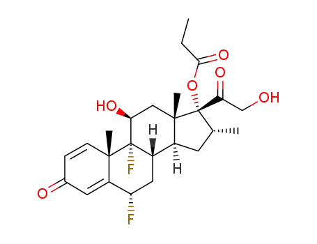 Molecular Structure of 22593-10-8 (6α,9α-difluoro-11β,21-dihydroxy-16α-methyl-17α-propionyloxypregna-1,4-diene-3,20-dione)