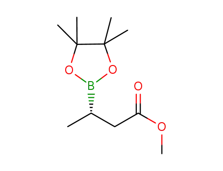 Molecular Structure of 1185248-82-1 ((S)-methyl 3-(4,4,5,5-tetramethyl-1,3,2-dioxaborolan-2-yl)butanoate)