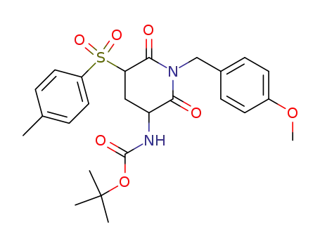 1-p-methoxybenzyl-3-tert-butoxycarbonylamino-5-(p-toluenesulfonyl)-piperidine-2,6-dione