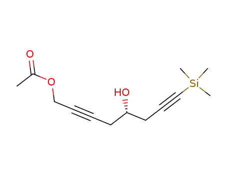 Molecular Structure of 502495-28-5 (2,7-Octadiyne-1,5-diol, 8-(trimethylsilyl)-, 1-acetate, (5S)-)