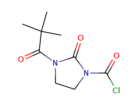Molecular Structure of 41731-15-1 (3-pivaloylimidazolidin-2-on-1-carbonyl chloride)