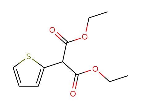 Molecular Structure of 88798-28-1 (Propanedioic acid, 2-thienyl-, diethyl ester)