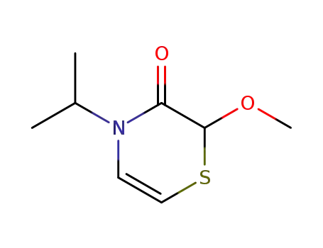 Molecular Structure of 82409-26-5 (2H-1,4-Thiazin-3(4H)-one, 2-methoxy-4-(1-methylethyl)-)