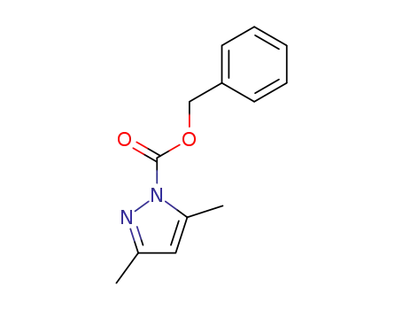 Molecular Structure of 91806-74-5 (benzyl 3,5-dimethyl-1H-pyrazole-1-carboxylate)
