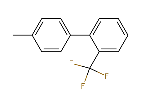 Molecular Structure of 145486-55-1 (1,1'-Biphenyl, 4'-methyl-2-(trifluoromethyl)-)