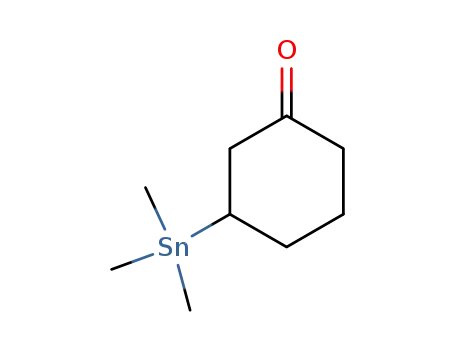 Molecular Structure of 63831-50-5 (Cyclohexanone, 3-(trimethylstannyl)-)
