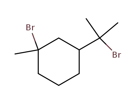 Molecular Structure of 1129-18-6 (Cyclohexane, 1-bromo-3-(1-bromo-1-methylethyl)-1-methyl-)