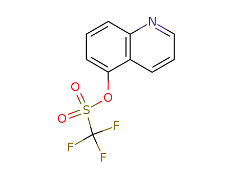 Molecular Structure of 177734-78-0 (Methanesulfonic acid, trifluoro-, 5-quinolinyl ester)