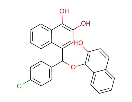 4-[4-chloro-α-(2-hydroxy-[1]naphthyloxy)-benzyl]-naphthalene-1,2-diol