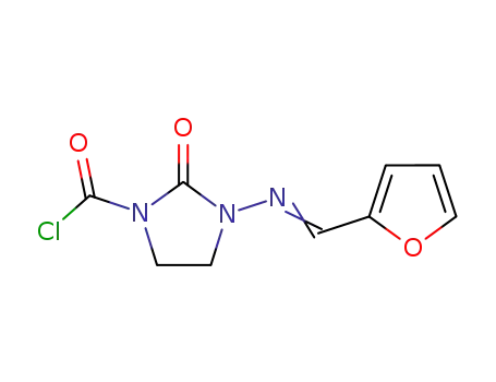 Molecular Structure of 61336-91-2 (3-[(2-furylmethylene)amino]-2-oxoimidazolidine-1-carbonyl chloride)