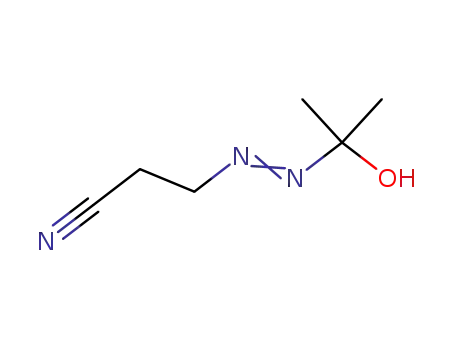 Molecular Structure of 76680-65-4 (3-(1-Hydroxy-1-methyl-ethylazo)-propionitrile)