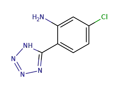 Molecular Structure of 54013-18-2 (5-chloro-2-(1H-tetrazol-5-yl)aniline)