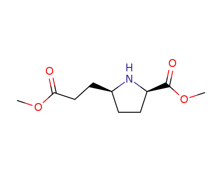 Molecular Structure of 208037-73-4 ((2R,5S)-5-[1'-(2'-methoxycarbonyl)ethyl]proline methyl ester)