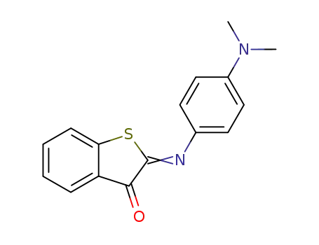 Molecular Structure of 53633-39-9 (2-[[4-(dimethylamino)phenyl]imino]benzo[b]thiophene-3(2H)-one)