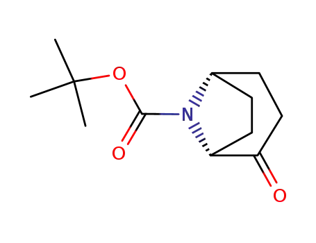 Molecular Structure of 208037-77-8 ((1R,5S)-8-(tert-butyloxycarbonyl)-8-azabicyclo[3.2.1]-2-octanone)