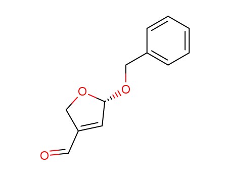 Molecular Structure of 104322-42-1 ((-)-(2S)-benzyloxy-2,5-dihydrofuran-4-carboxaldehyde)