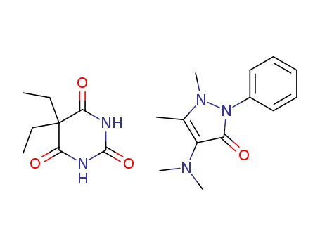 5,5-diethyl-1,3-diazinane-2,4,6-trione: 4-dimethylamino-1,5-dimethyl-2 -phenyl-pyrazol-3-one