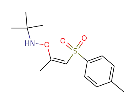 Molecular Structure of 51869-50-2 (N-tert-Butyl-O-[(Z)-1-methyl-2-(toluene-4-sulfonyl)-vinyl]-hydroxylamine)