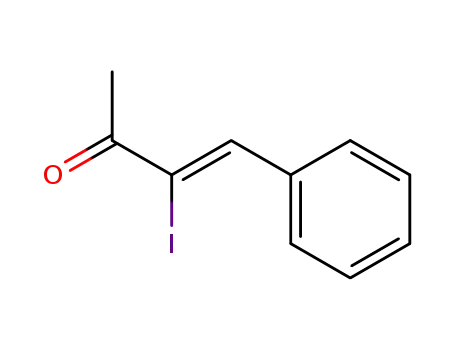 Molecular Structure of 150016-65-2 (3-Buten-2-one, 3-iodo-4-phenyl-, (3Z)-)