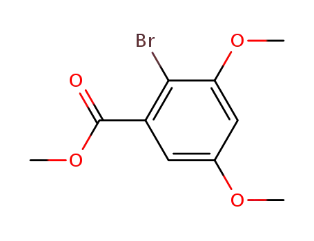 Molecular Structure of 19491-18-0 (METHYL 2-BROMO-3,5-DIMETHOXYBENZOATE)