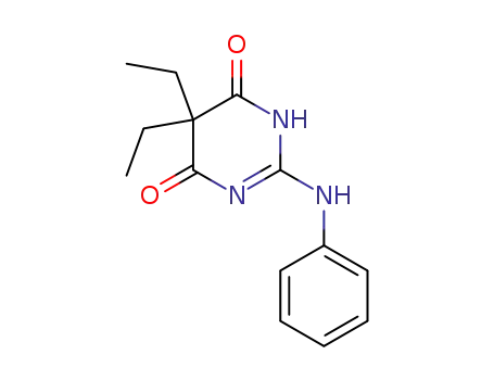 Molecular Structure of 66940-97-4 (5,5-Diethyl-2,3-dihydro-2-phenylimino-4,6(1H,5H)-pyrimidinedione)