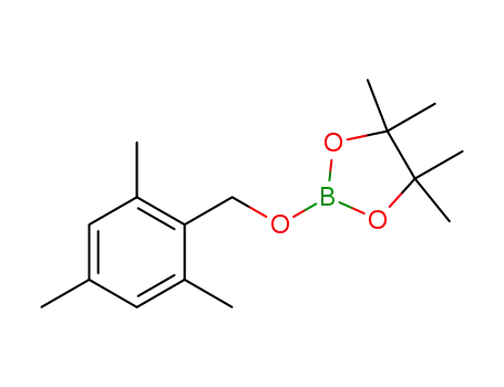 Molecular Structure of 1373393-11-3 (4,4,5,5-tetramethyl-2-((2,4,6-trimethylbenzyl)oxy)-1,3,2-dioxaborolane)