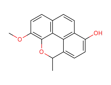 Molecular Structure of 7463-36-7 (3-methoxy-5-methyl-5H-naphtho[8,1,2-cde]chromen-8-ol)