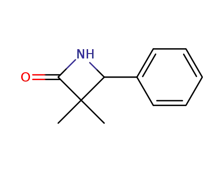 Molecular Structure of 7486-93-3 (3,3-DIMETHYL-4-PHENYL-2-AZETIDINONE)